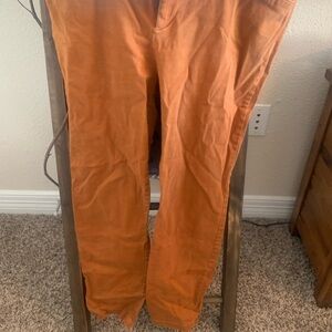 LOFT Orange Straight Leg Pants Vibrant Casual Style